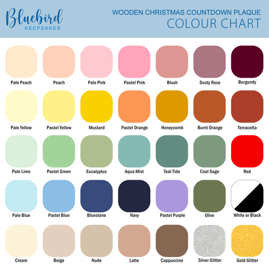 Wooden Christmas Countdown Plaque