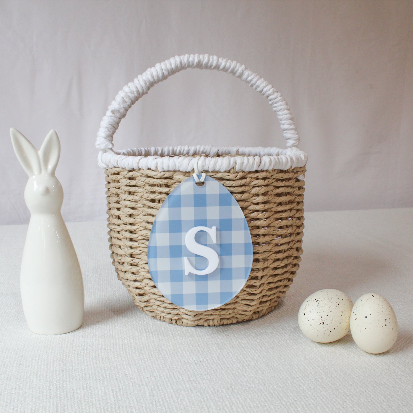 Gingham Easter Tag