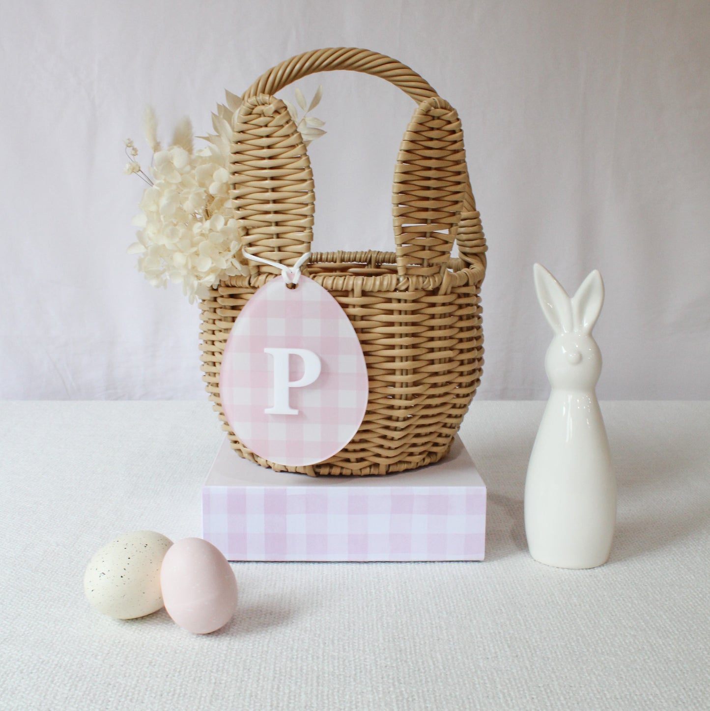 Gingham Easter Tag