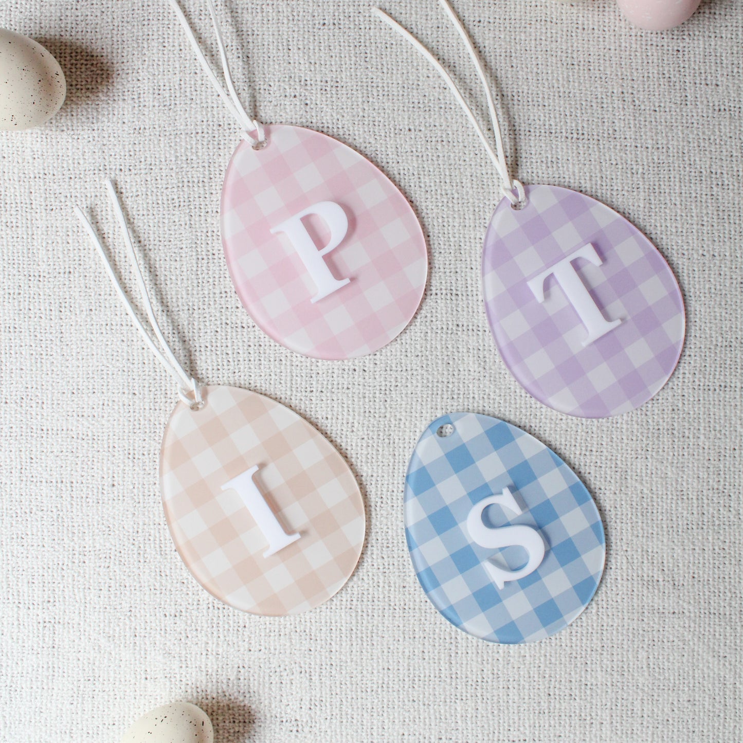 Gingham Easter Tag