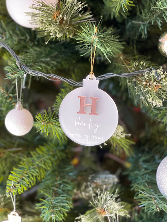 Initial Christmas Ornament