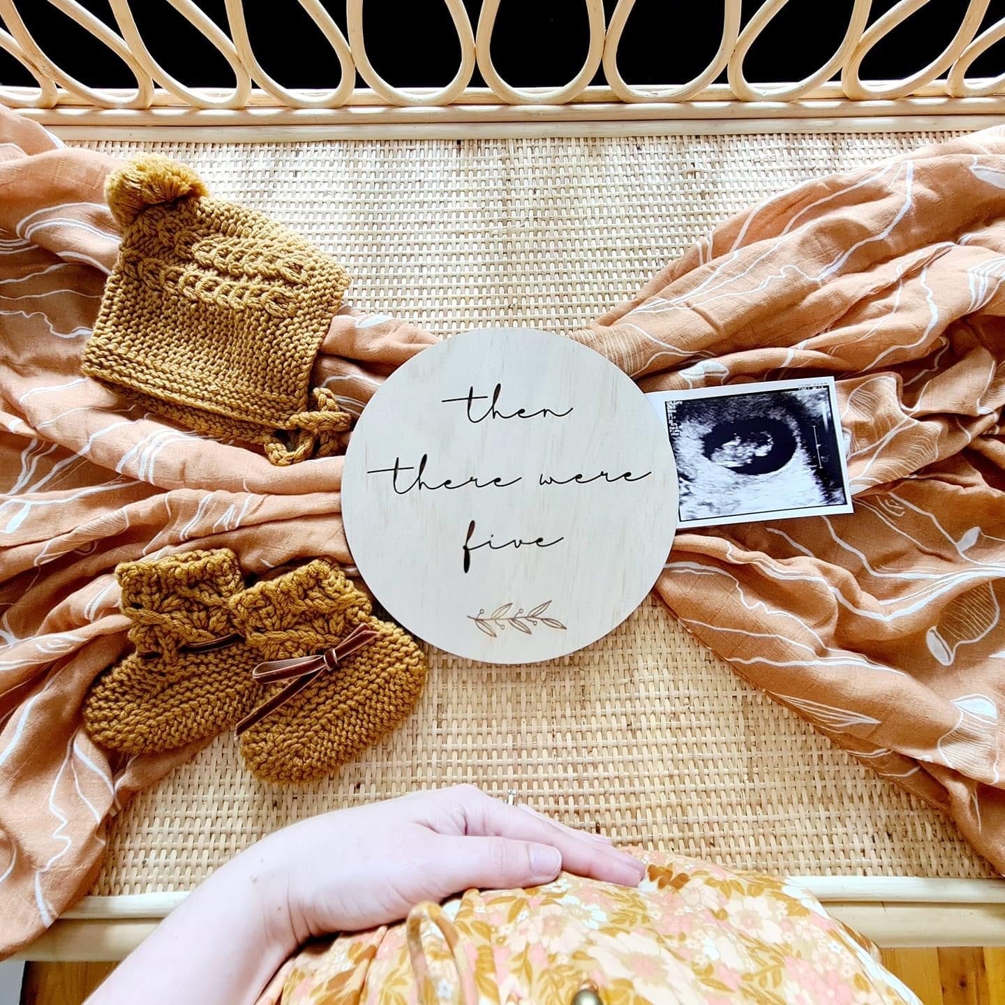 Pregnancy Announcement then there were ..... plaque