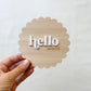 Hello World Birth Announcement Plaque