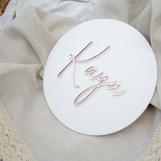 3D Round Name Sign Plaque Event Birthday Wedding Sign