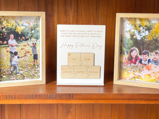 Father's Day Family Puzzle Plaque