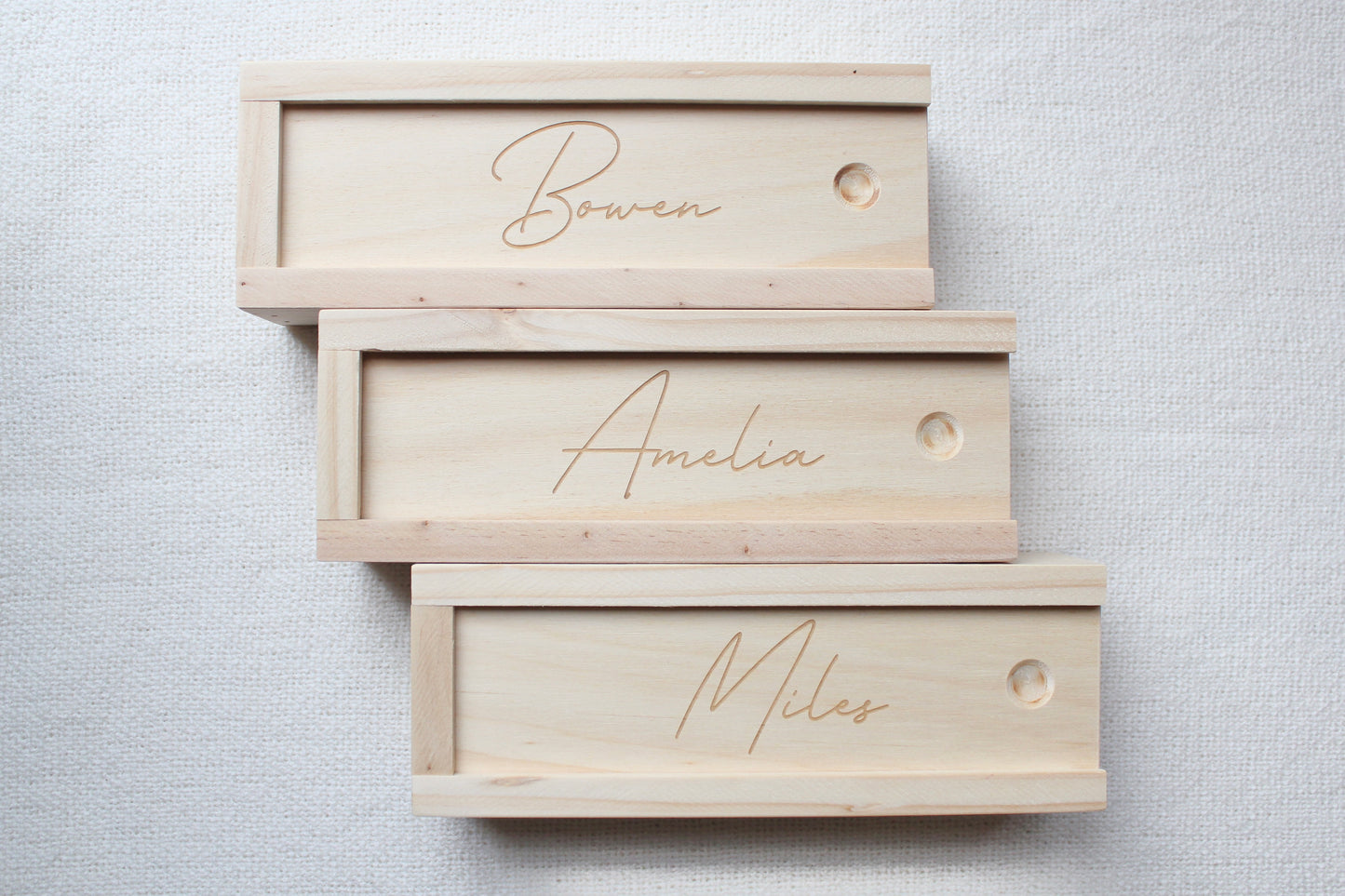 Personalised Wooden Pencil Box and Pencils