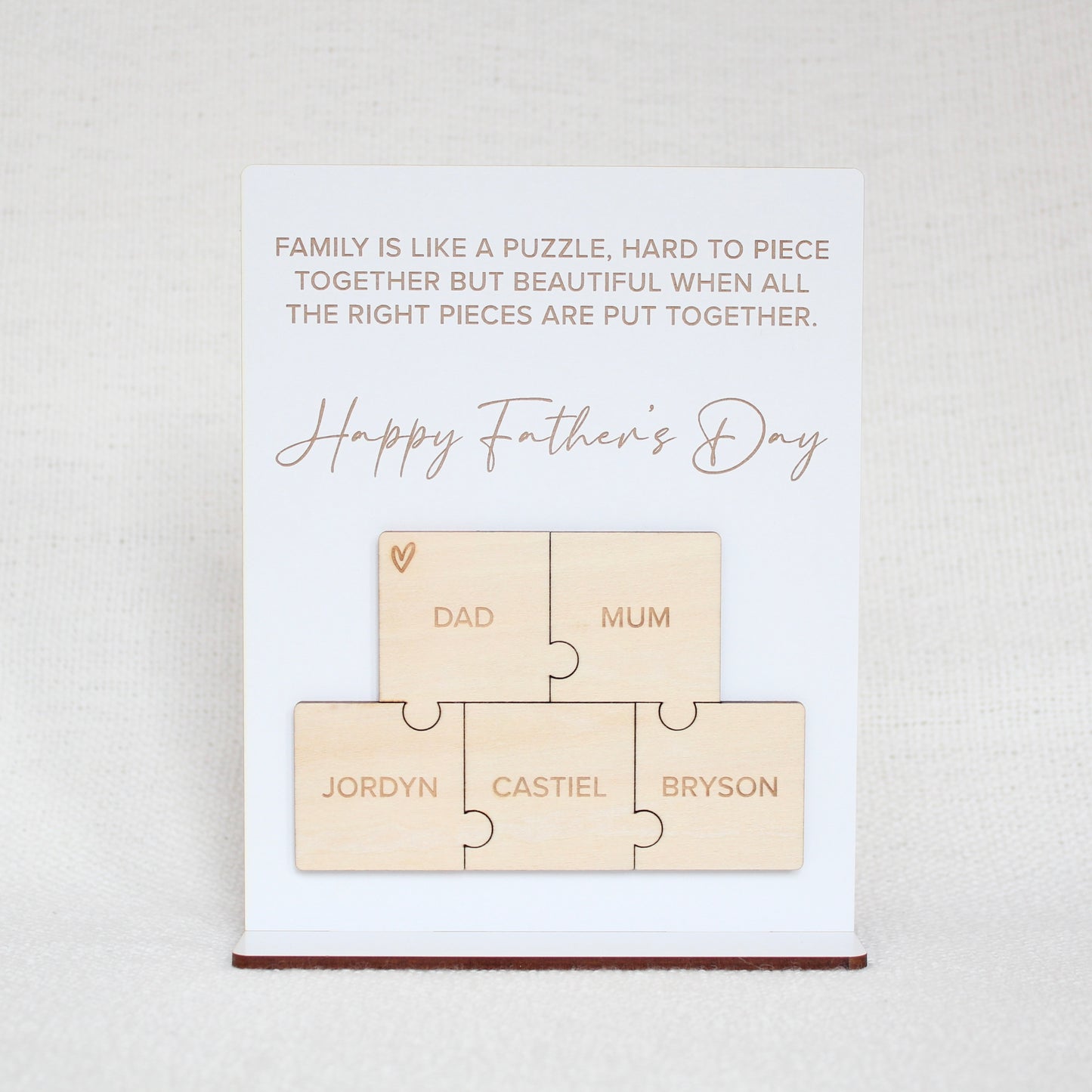 Father's Day Family Puzzle Plaque