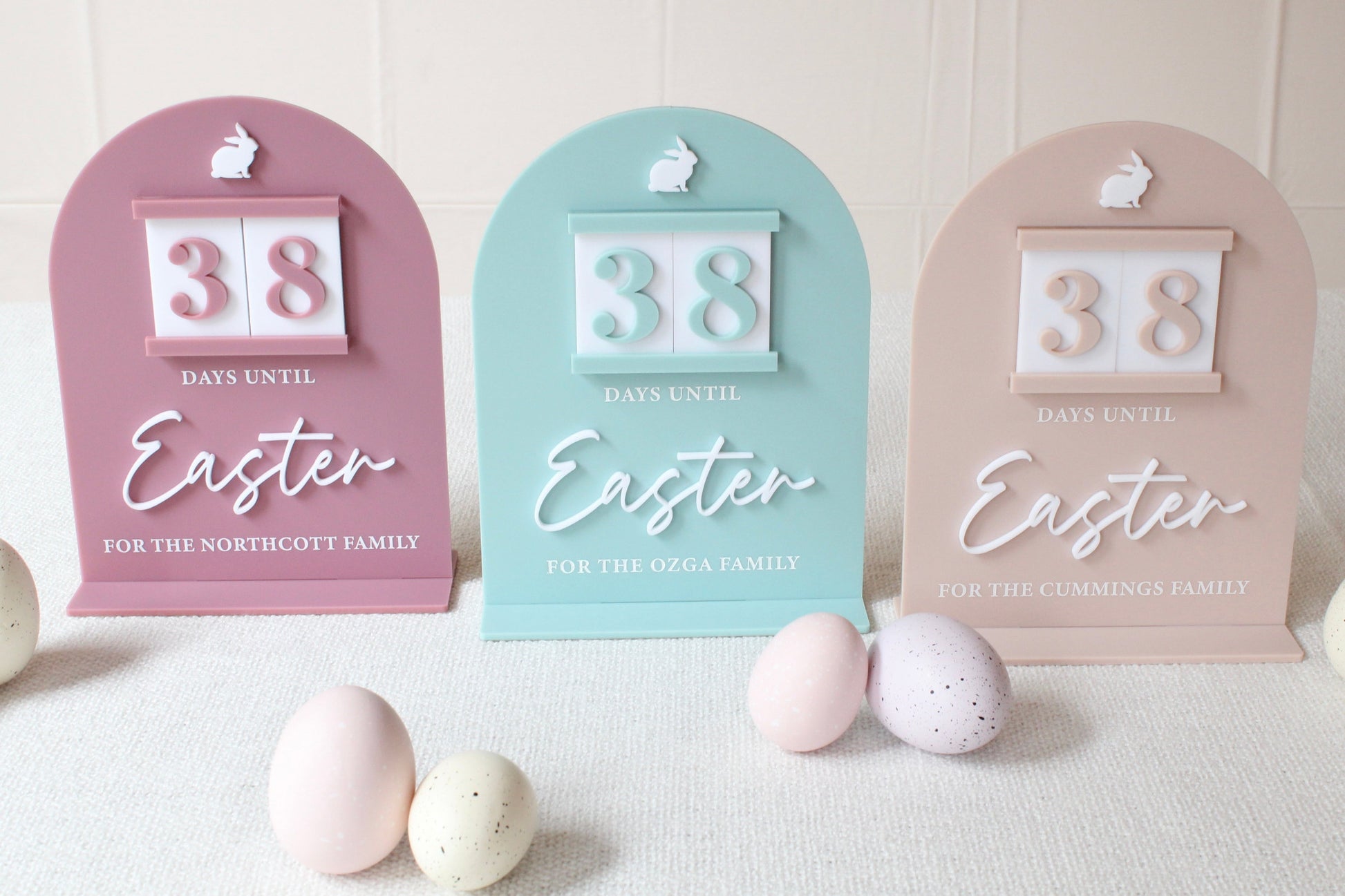 Easter Countdown Calendar Plaque, Easter Decor, Kids Easter Gift, Sleeps Until Easter