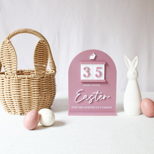 Easter Countdown Calendar Plaque, Easter Decor, Kids Easter Gift, Sleeps Until Easter