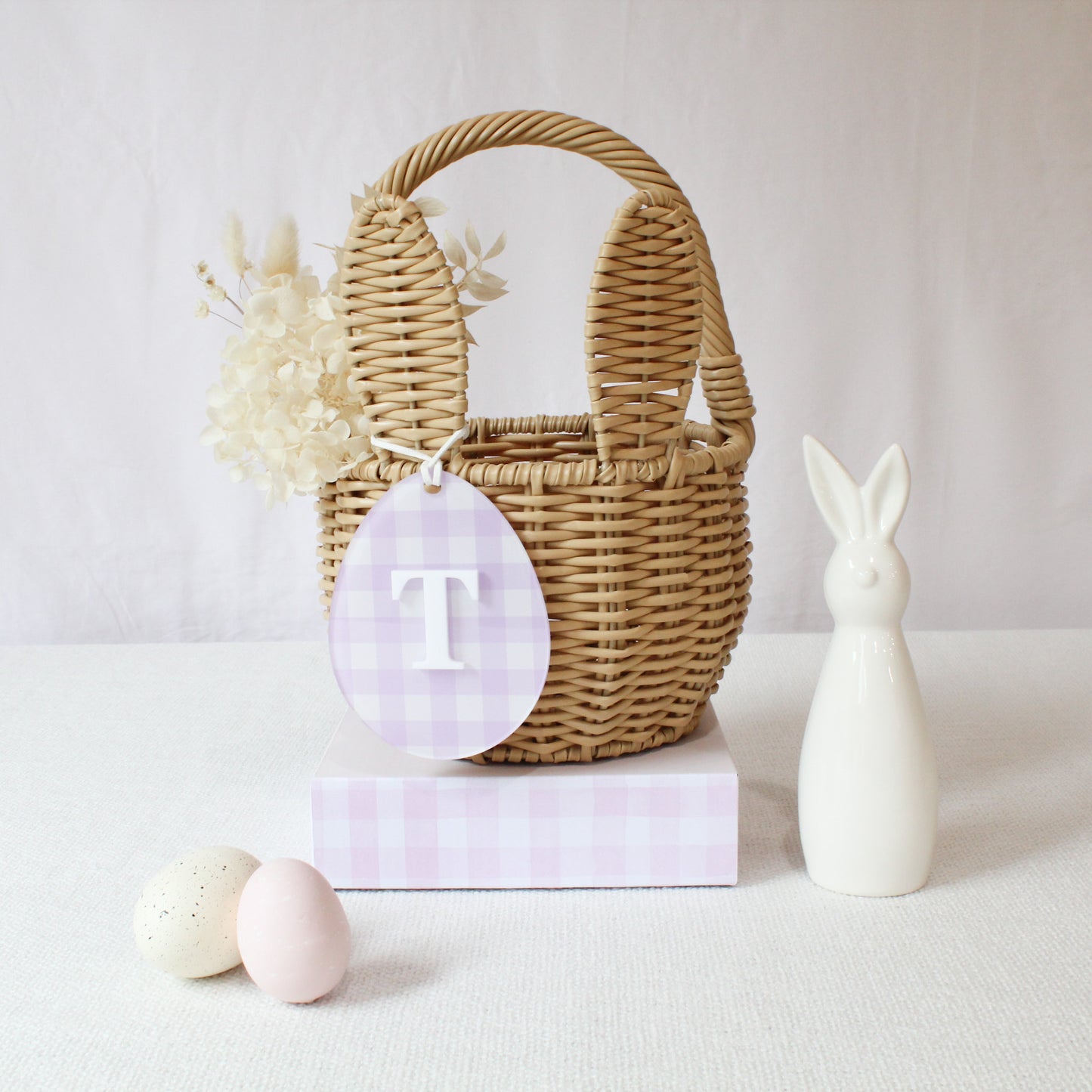Gingham Easter Tag