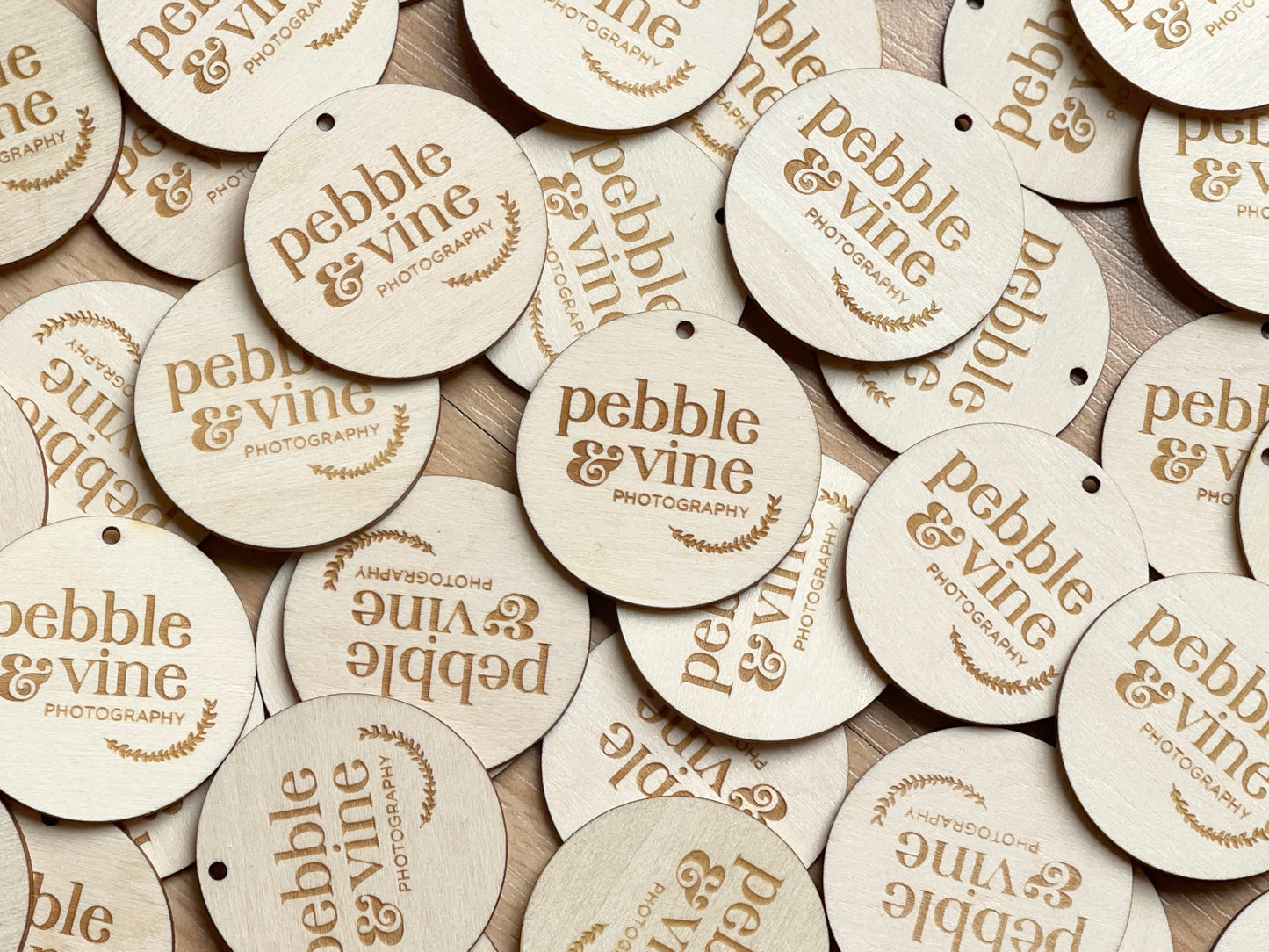 Custom Circle Wooden Tags