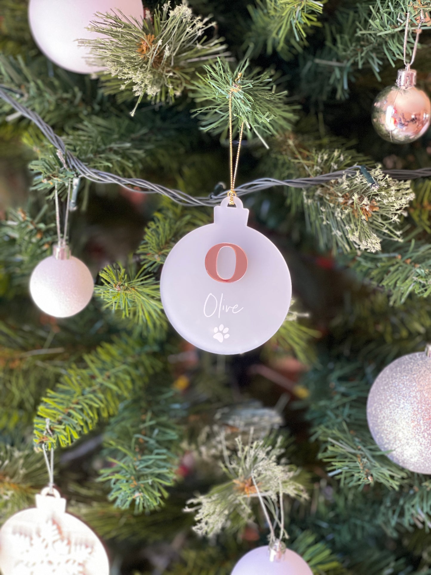 Initial Christmas Ornament