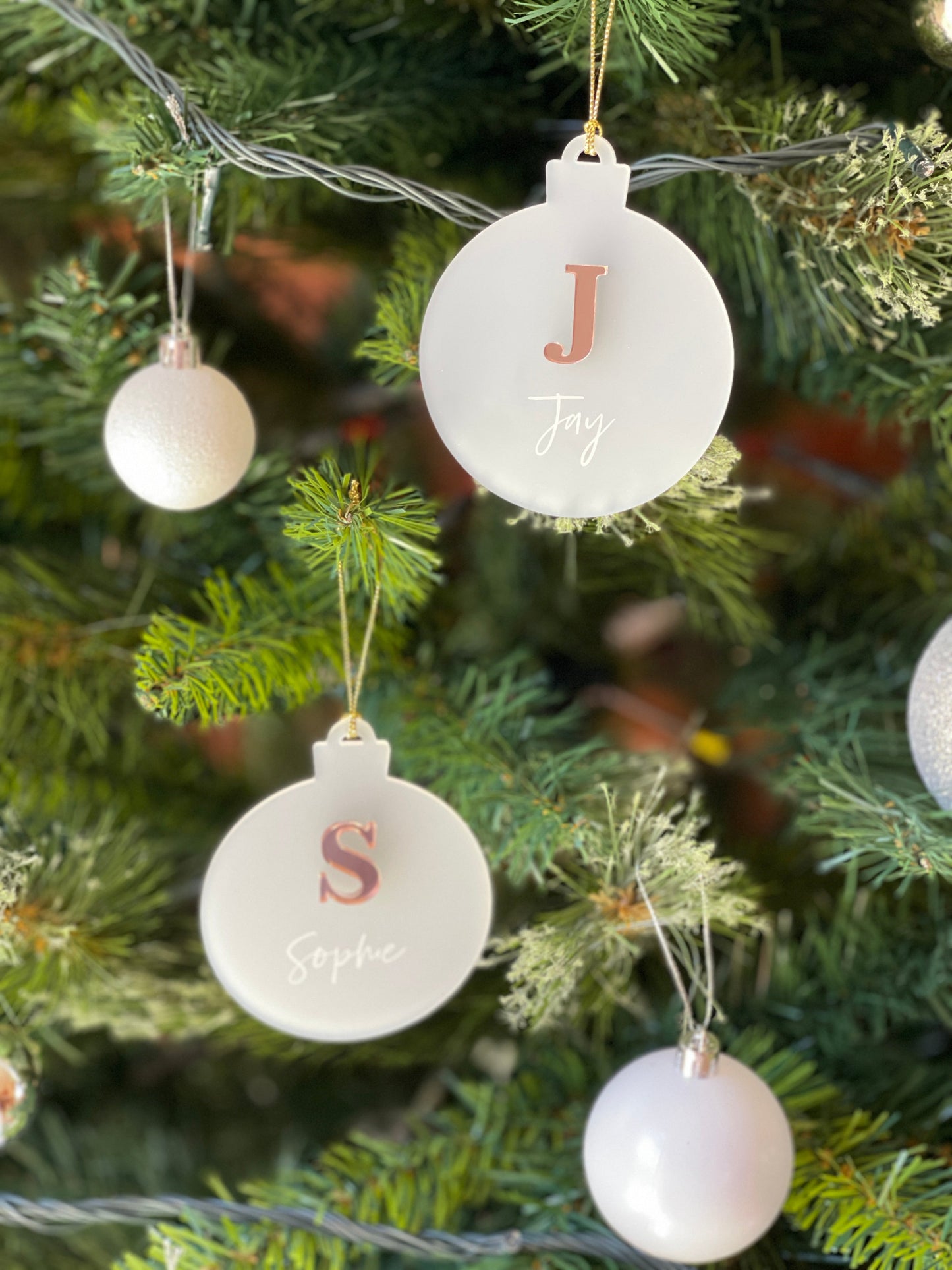 Initial Christmas Ornament