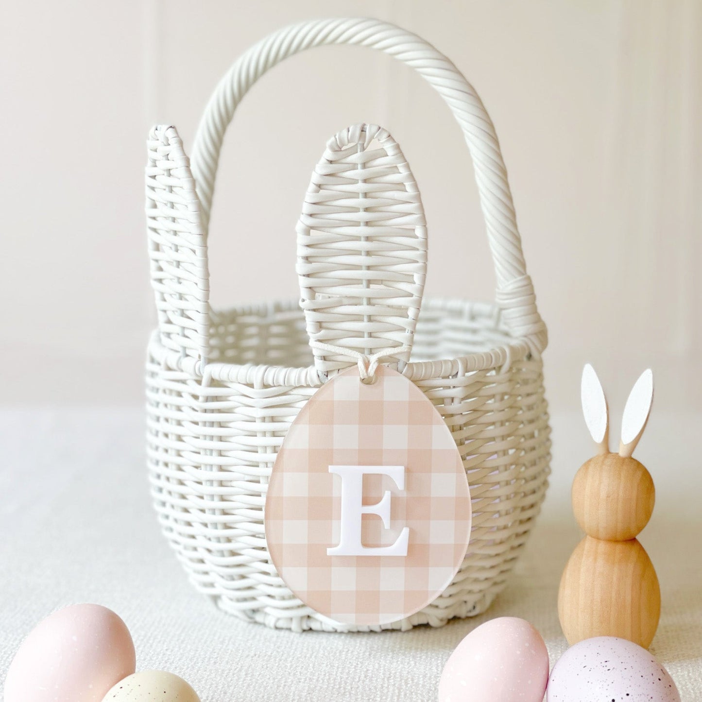 Gingham Easter Tag