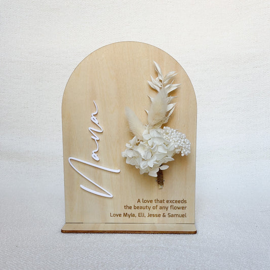 Mother's Day Plaque with Everlasting Blooms