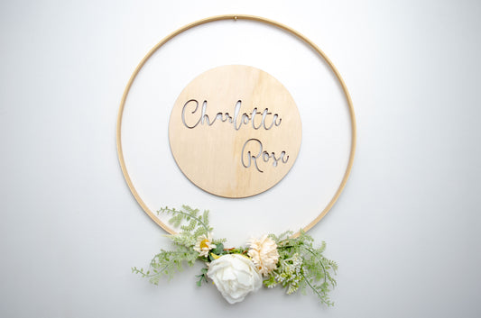 Wooden Name Plaque - Double Name